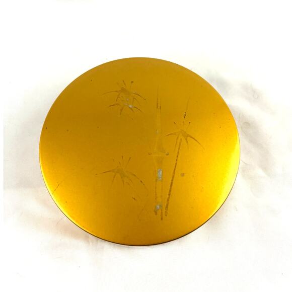 VTG Otagiri Original Gold Lacquer Coaster Set of 6 Bamboo Motif - Picture 2 of 15